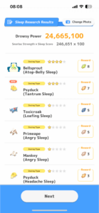 Pokémon Sleep Session 265