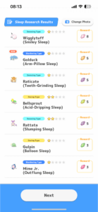 Pokémon Sleep Session 271