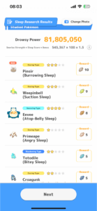 Pokémon Sleep Session 280